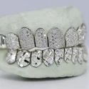 Iced Out 925 Silver VVS Moissanite Teeth Grillz Custom Diamond Tester Approved Grillz