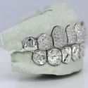 Iced Out 925 Silver VVS Moissanite Teeth Grillz Custom Diamond Tester Approved Grillz