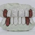 Iced Out 925 Silver VVS Moissanite Teeth Grillz Custom Diamond Tester Approved Grillz