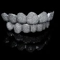 Iced Out 925 Silver VVS Moissanite Teeth Grillz Custom Diamond Tester Approved Grillz