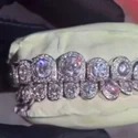 Iced Out 925 Silver VVS Moissanite Teeth Grillz Custom Diamond Tester Approved Grillz
