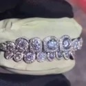 Iced Out 925 Silver VVS Moissanite Teeth Grillz Custom Diamond Tester Approved Grillz