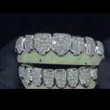 Iced Out 925 Silver VVS Moissanite Teeth Grillz Custom Diamond Tester Approved Grillz