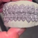 Iced Out 925 Silver VVS Moissanite Teeth Grillz Custom Diamond Tester Approved Grillz