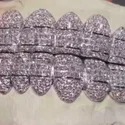 Iced Out 925 Silver VVS Moissanite Teeth Grillz Custom Diamond Tester Approved Grillz