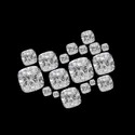 Certified Cushion Cut White Colorless Moissanite Stone