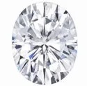 White Oval Cut Moissanite Stone