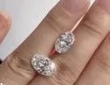 White Oval Cut Moissanite Stone