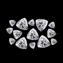 Trillion Cut White Colorless Moissanite Stone