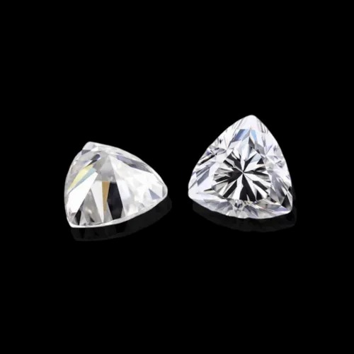 Trillion Cut White Colorless Moissanite Stone
