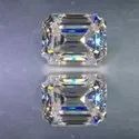 Near White Emerald Cut Moissanite Stone