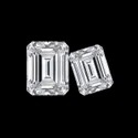 Near White Emerald Cut Moissanite Stone