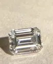 Near White Emerald Cut Moissanite Stone