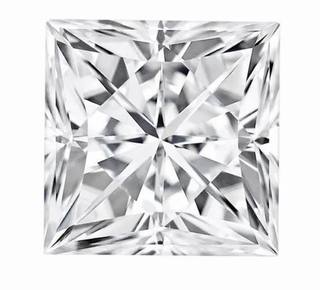 White Princess Cut Loose Moissanite Stone
