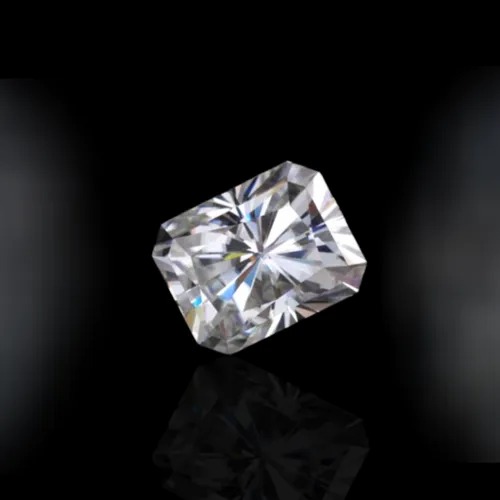 Radiant Cut White Colorless Moissanite Stone