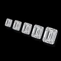 Emerald Cut White Colorless Moissanite Stone