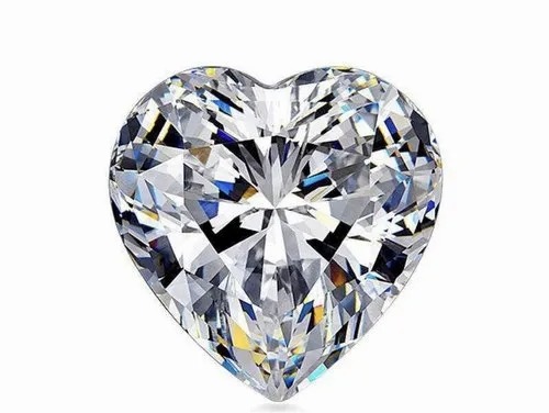 White Heart Cut Loose Moissanite Stone