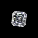 White Asscher Cut Moissanite Stone
