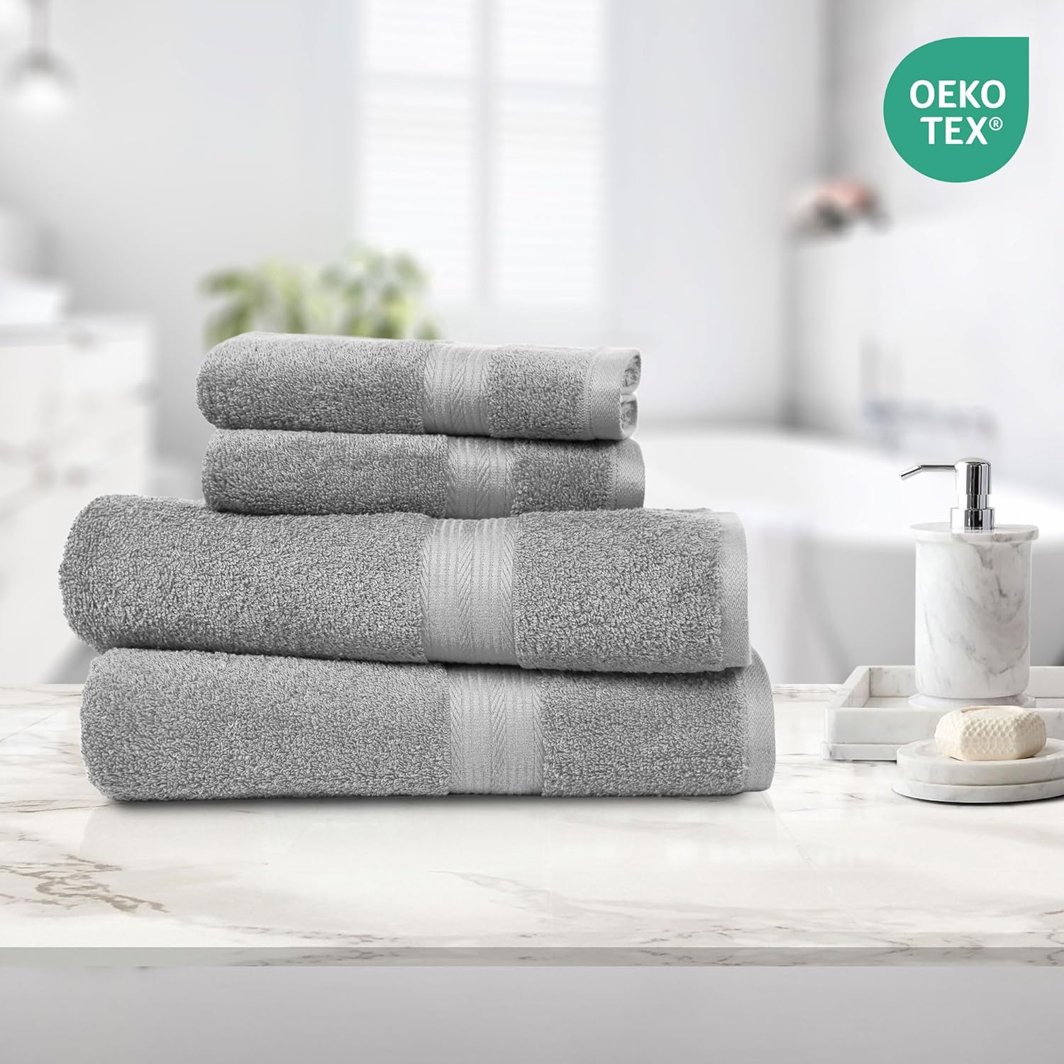 Amazon Basics Fade Resistant Towel Set