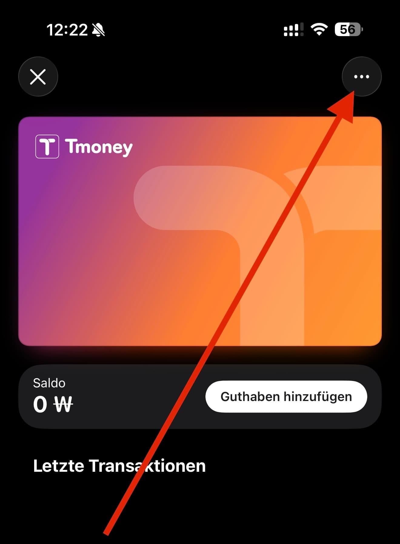 Tmoney-Karte auf dem iPhone - Dienstmodus bei der Tmoney-Karte aktivieren (Apple Wallet) - C2A3057B-D2AB-459A-B0EC-F51EEA77BF28_1_201_a.jpeg - Südkorea - Reisetipp