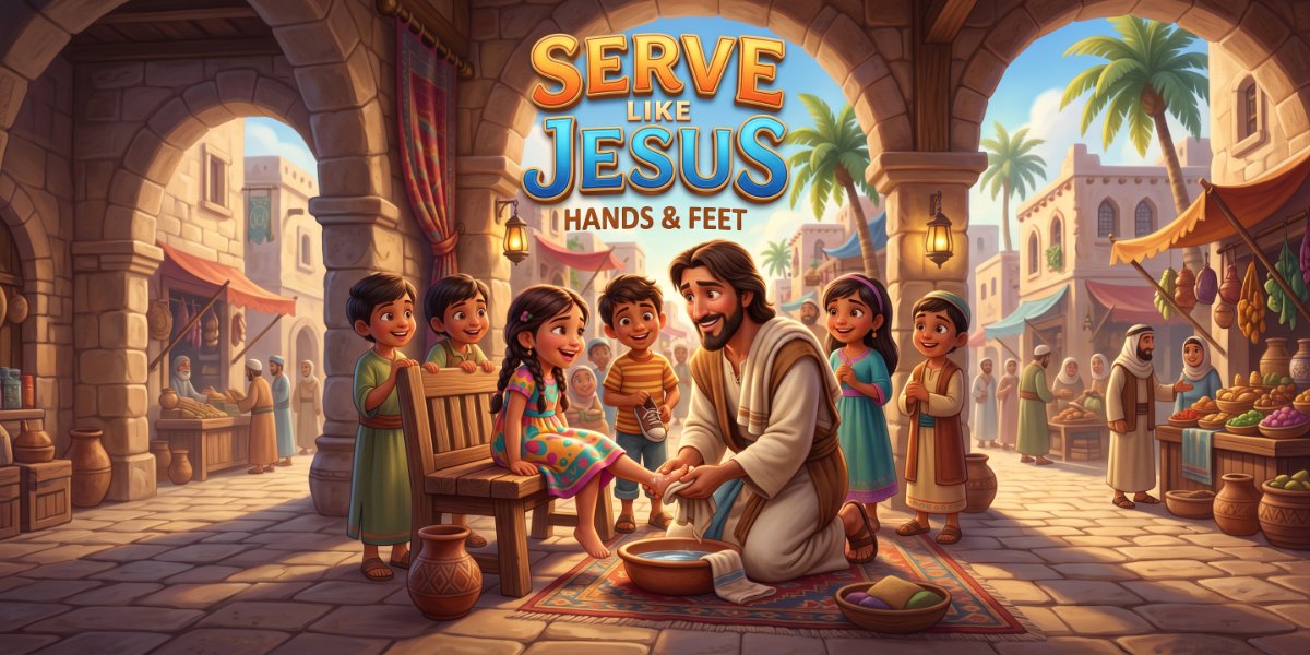 Serve Like Jesus: Free Sunday School Lesson & Craft