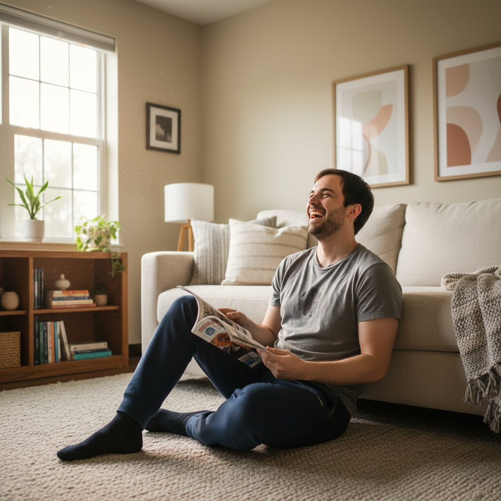 The 'At Home' Candid - AI generated dating profile photo