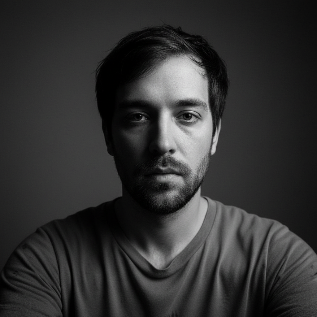 The Black & White Portrait - AI generated dating profile photo