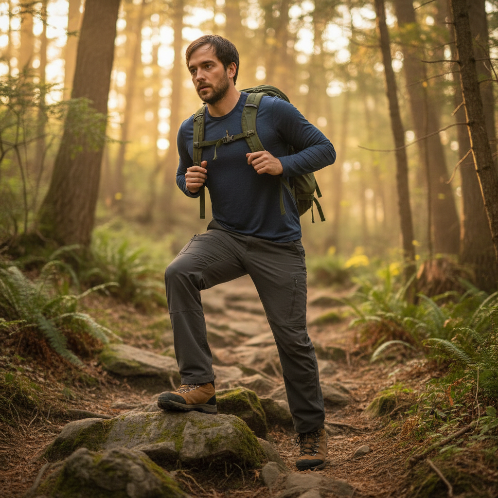 The Rugged Weekend Adventurer - AI generated dating profile photo