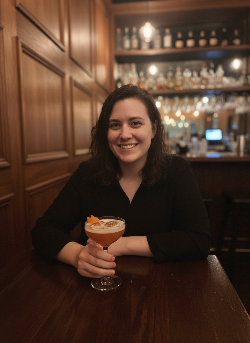 The Gourmet Foodie / Cocktail Hour - AI generated dating profile photo