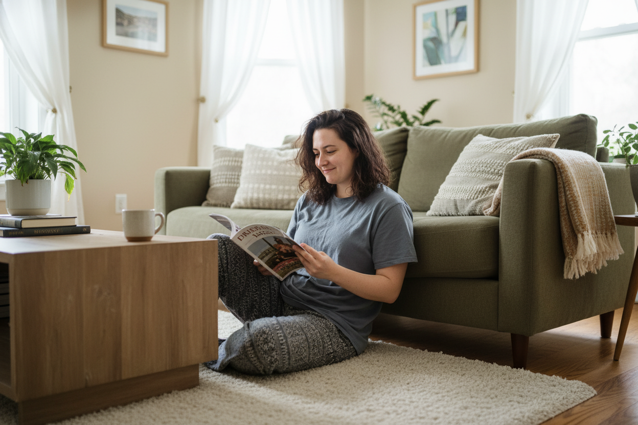 The 'At Home' Candid - AI generated dating profile photo