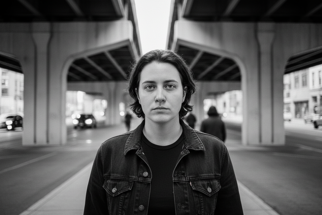 The Gritty Black & White Street female example