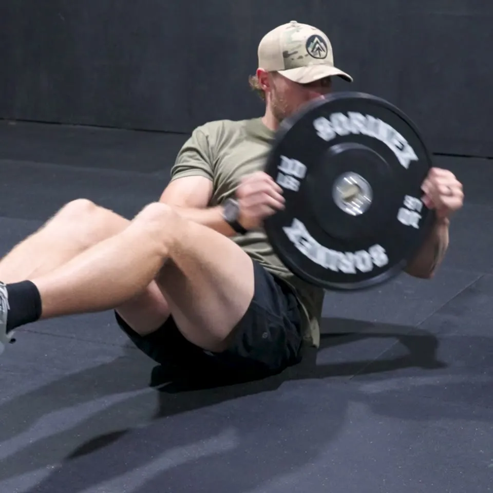 WorkBuilt athlete training with a compact equipment setup