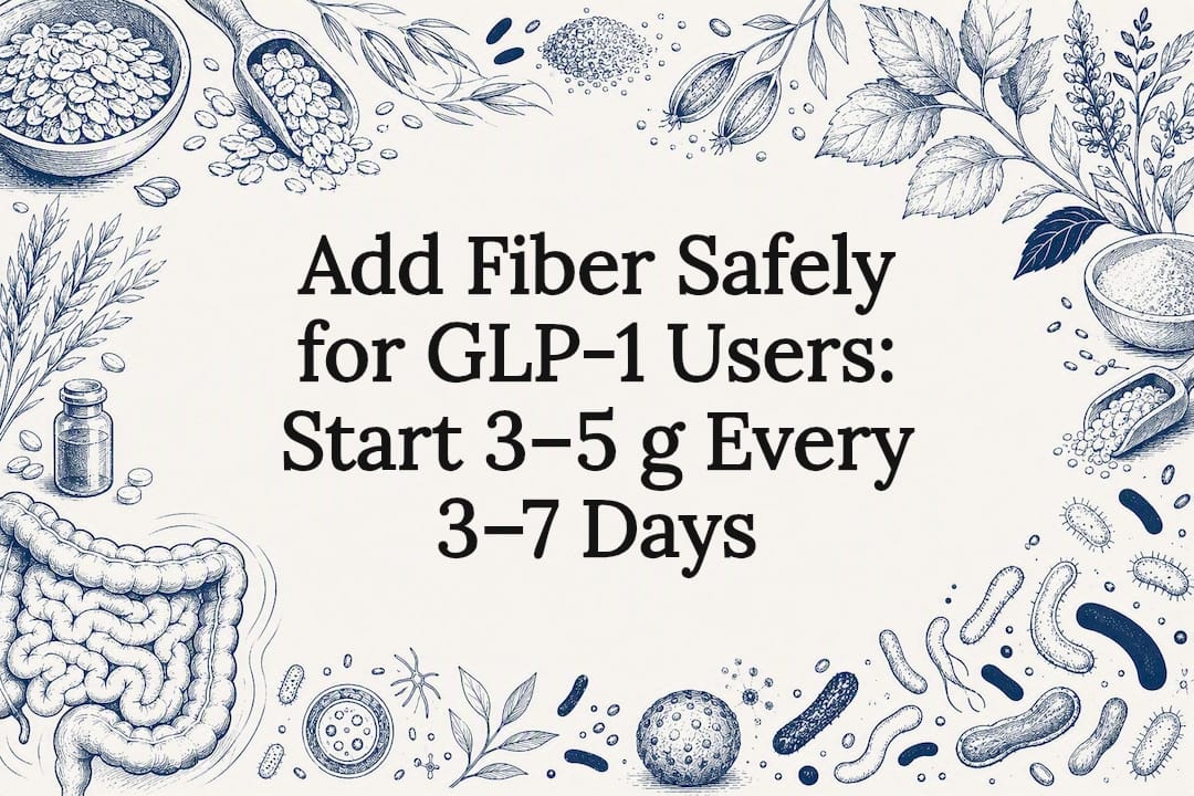 Add Fiber Safely for GLP-1 Users: Start 3–5 g Every 3–7 Days
