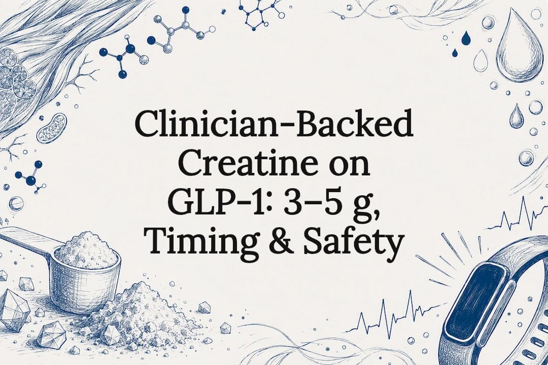 Clinician-Backed Creatine on GLP-1: 3–5 g, Timing & Safety