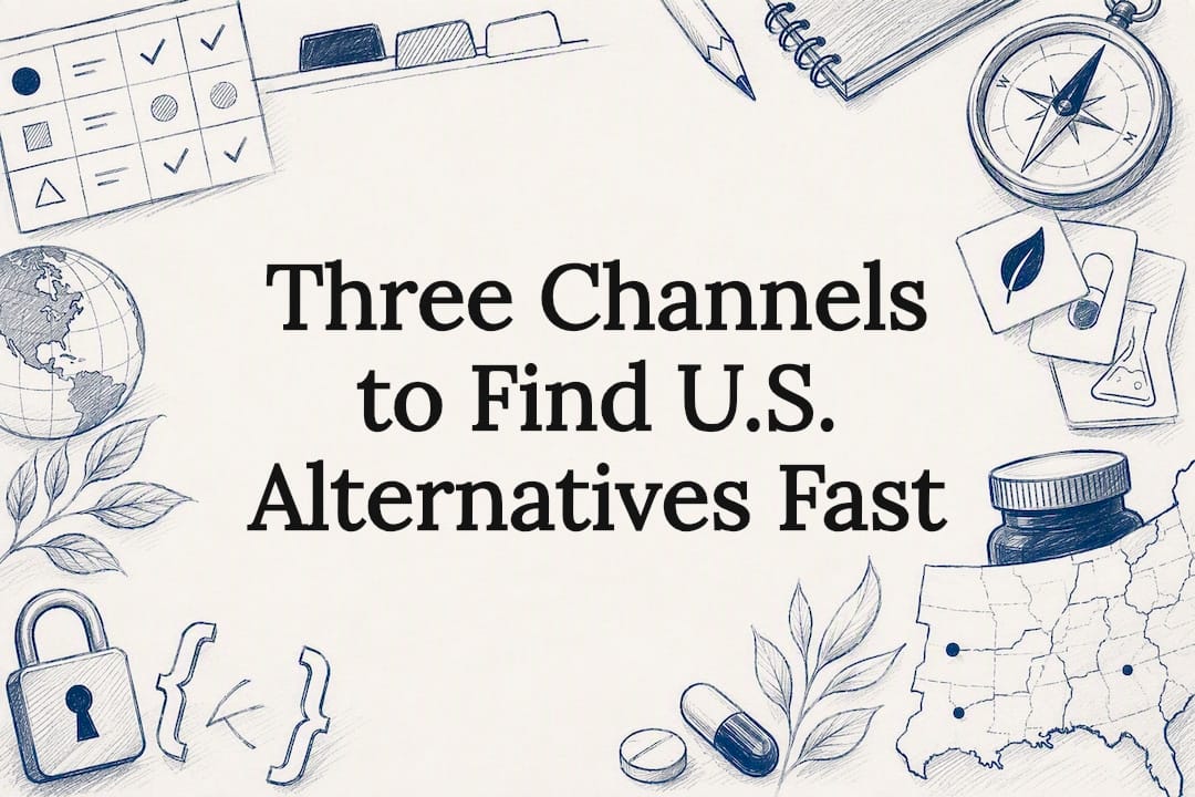 Three Channels to Find U.S. Alternatives Fast