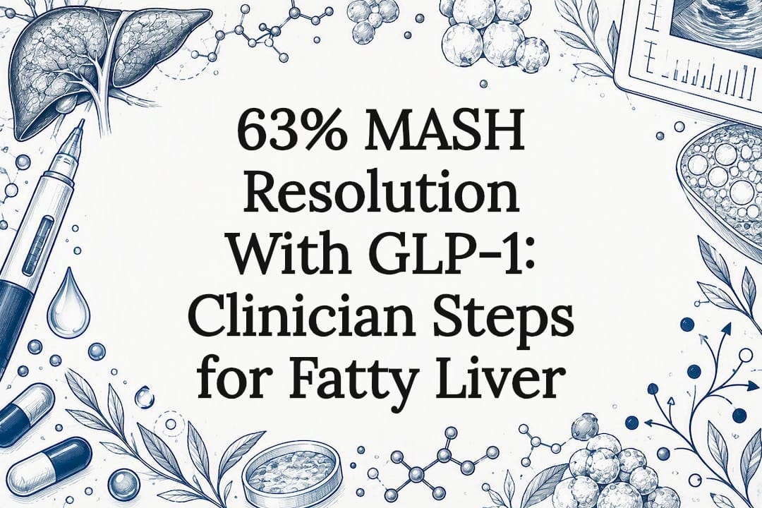 63% MASH Resolution With GLP-1: Clinician Steps for Fatty Liver