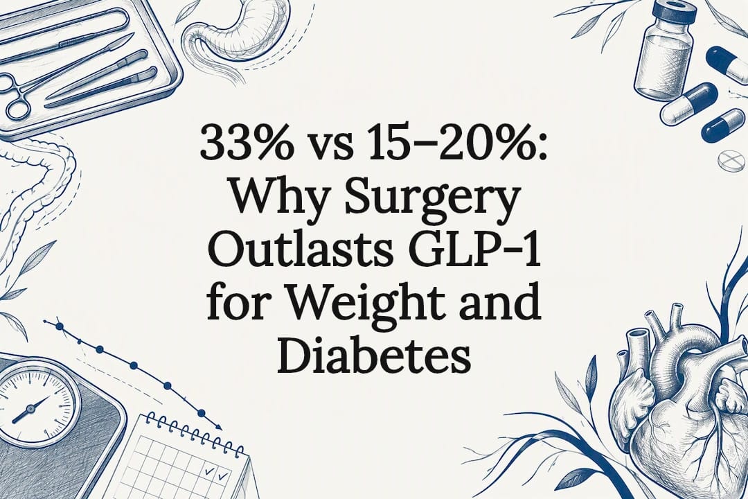 33% vs 15–20%: Why Surgery Outlasts GLP-1 for Weight and Diabetes