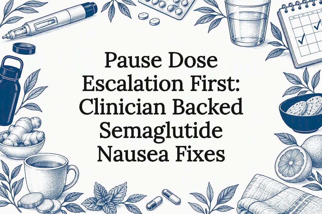 Pause Dose Escalation First: Clinician Backed Semaglutide Nausea Fixes