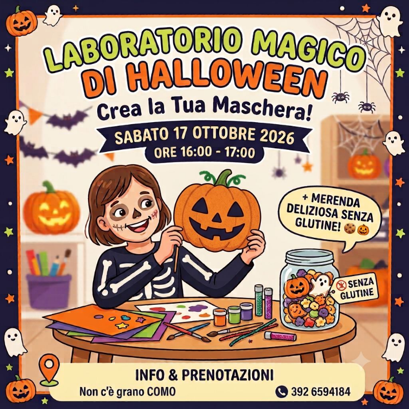 LABORATORIO MAGICO DI HALLOWEEN CON MERENDA