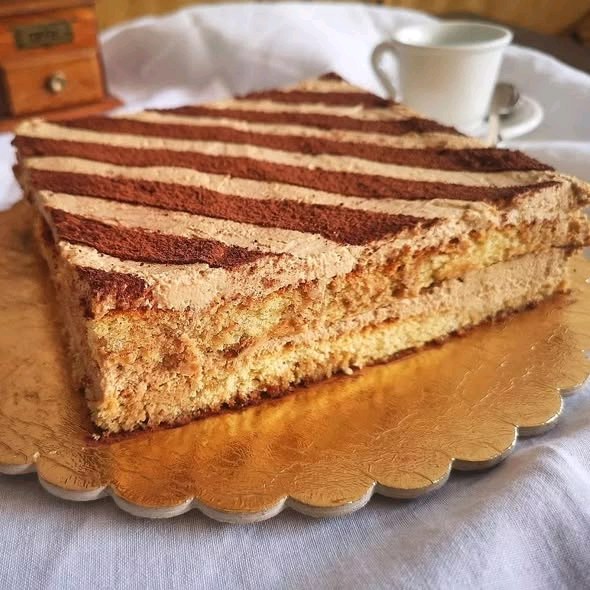 Torta quadrata al caffè