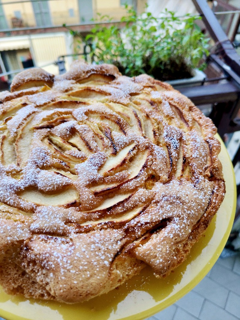 Torta soffice pesche e mele