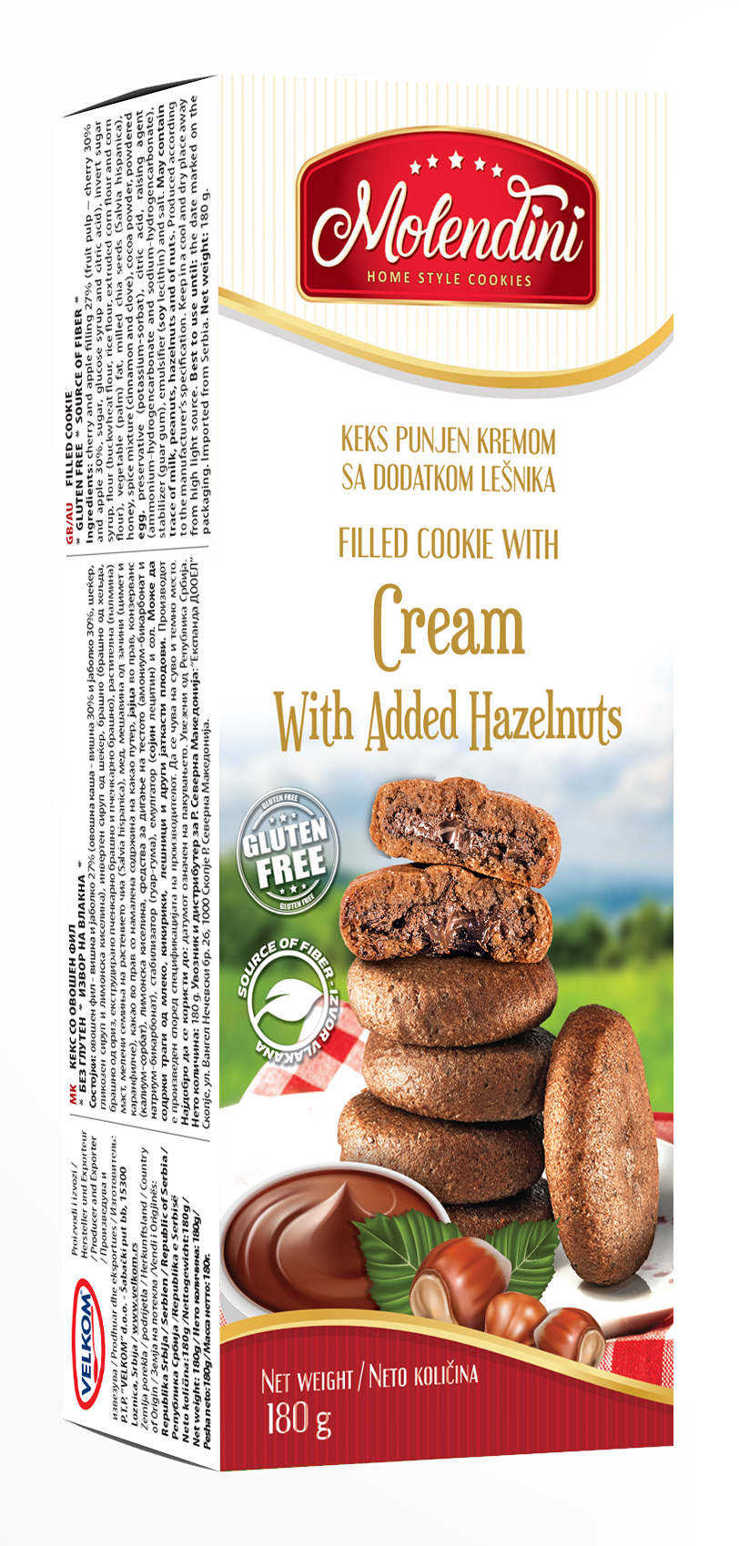 Keks punjen kremom sa lešnikom