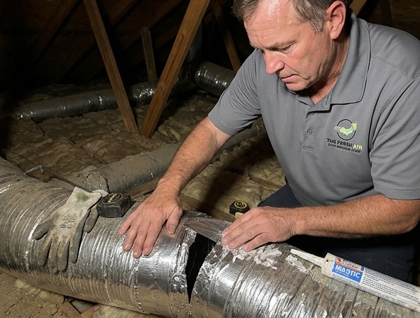 Air Duct Leaks Wasting Energy in Red Oak?