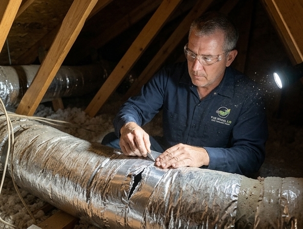 Torn Air Duct Replacement in Red Oak, TX
