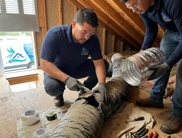 Torn Air Duct Replacement in Houston, TX