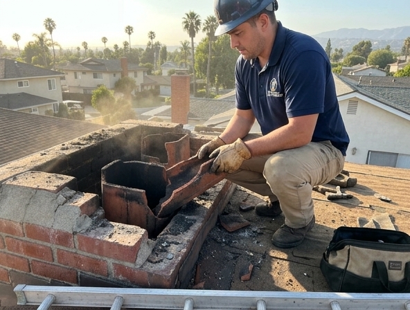 Damaged Chimney Flue Replacement in Los Angeles, CA