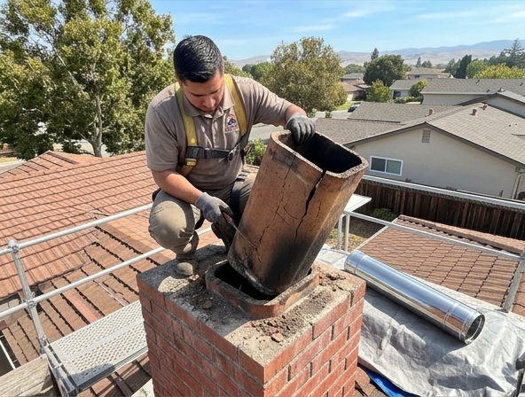 Damaged Chimney Flue Replacement in Livermore, CA