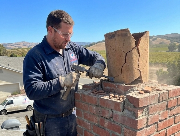 Damaged Chimney Flue Replacement in Sonoma, CA