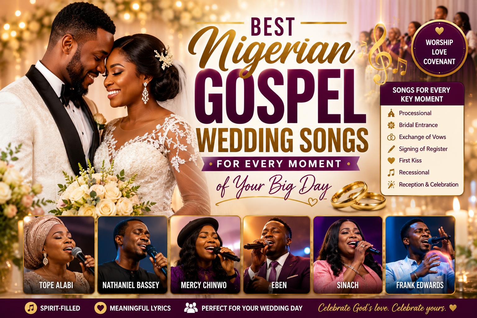 Best Nigerian Gospel Wedding Songs for Every Moment of Your Big Day