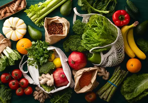 Table full of vegetables